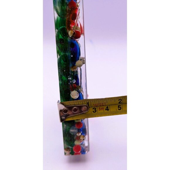 Unique Christmas Tree Filled with Colorful Balls Handmade with Resin NEW - Picture 8 of 8